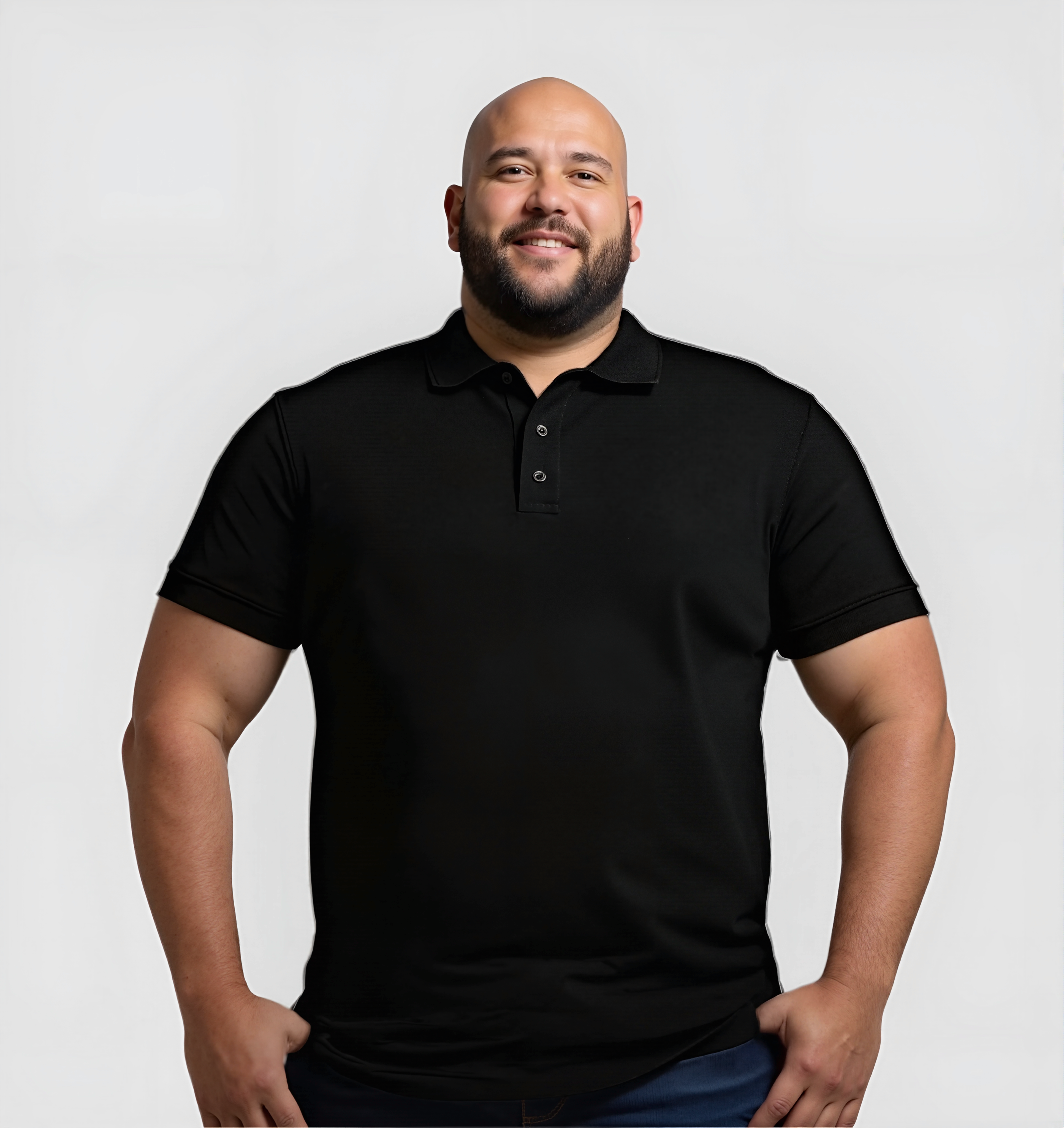 6er-Pack Poloshirts – Schwarz