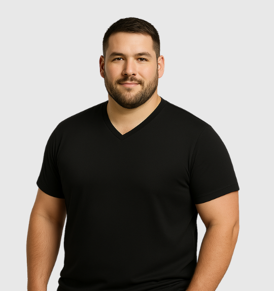 3er-Pack V-Ausschnitt-Shirts – Schwarz