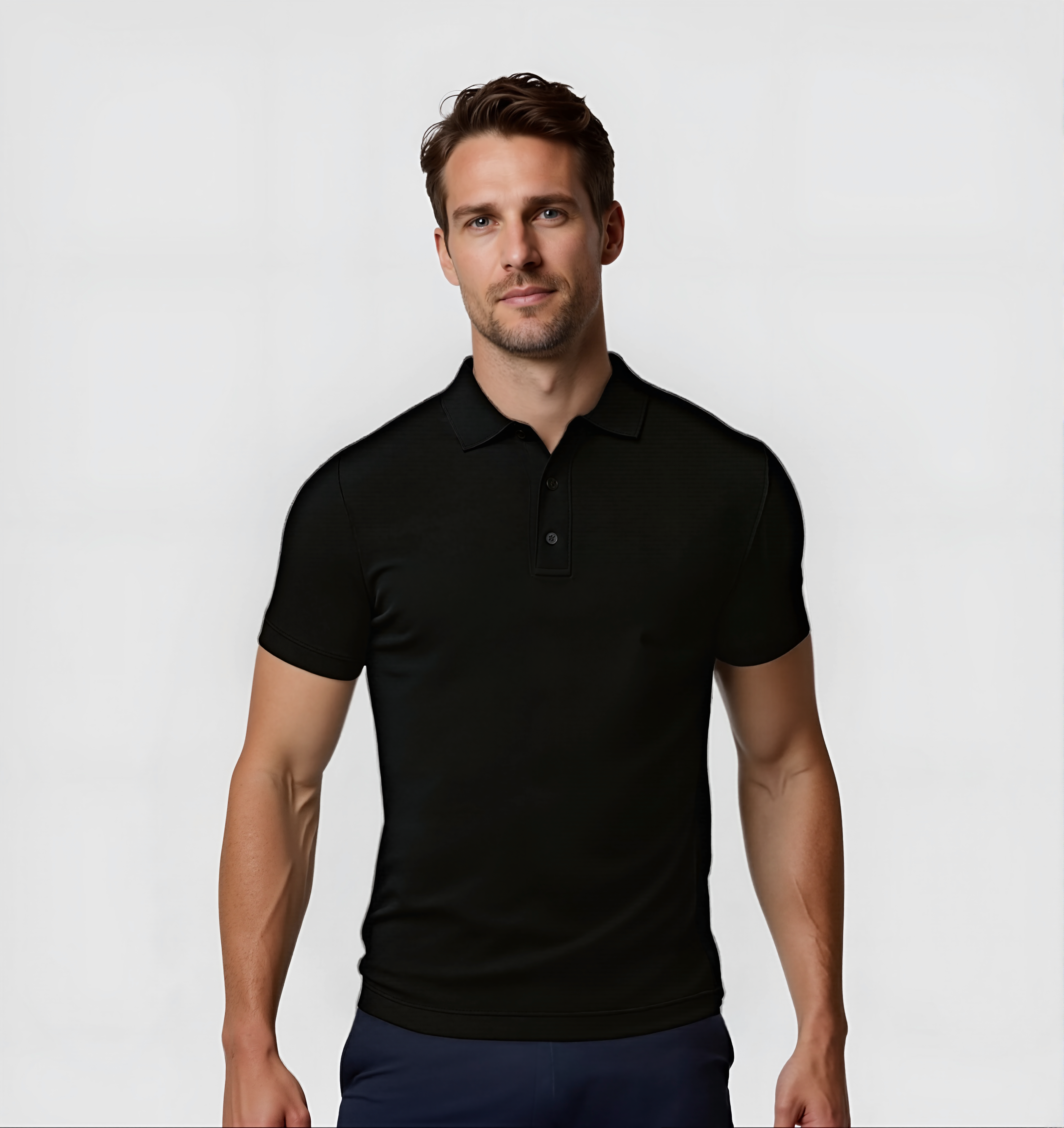 6er-Pack Poloshirts – Schwarz