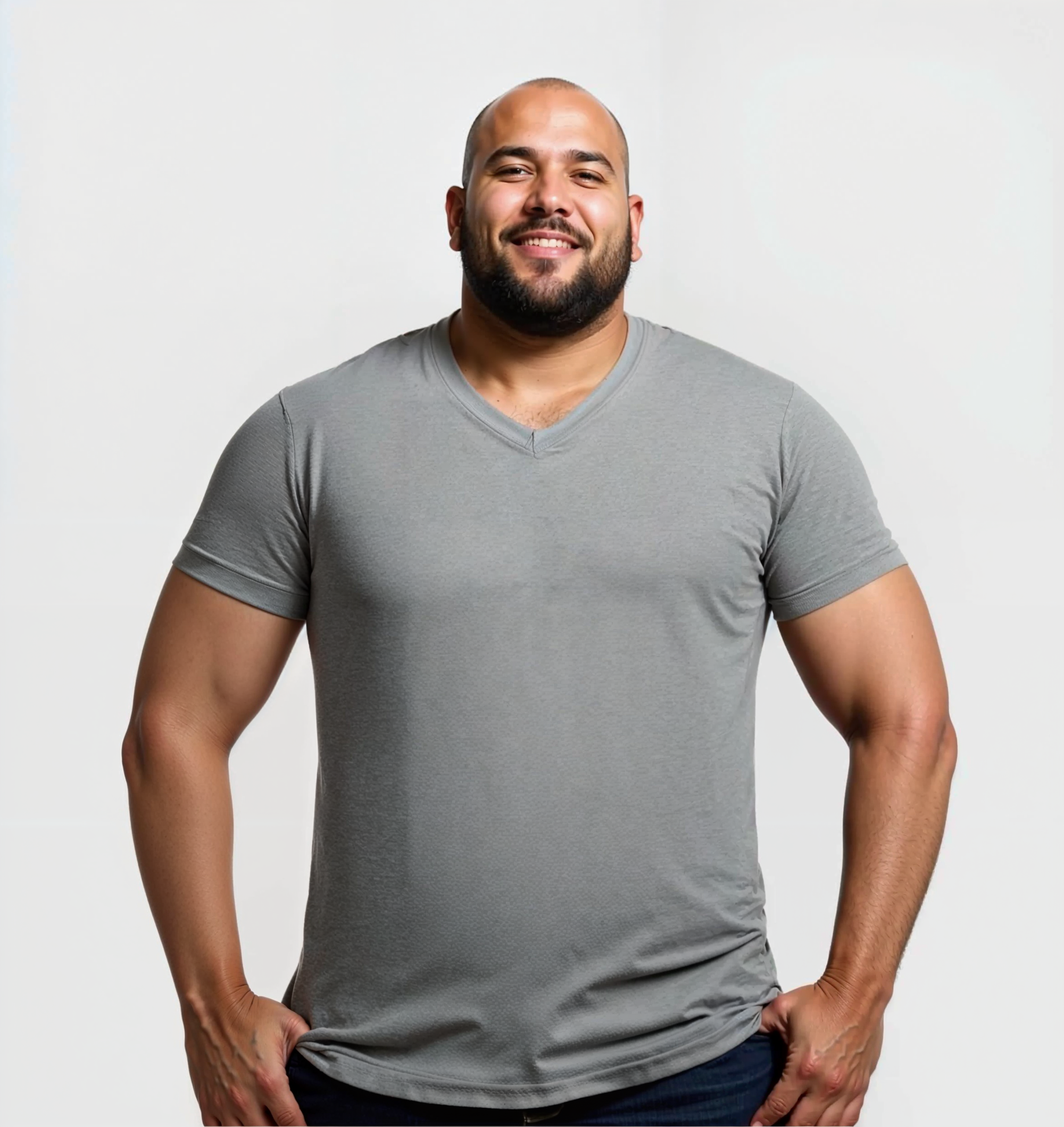 6er-Pack V-Ausschnitt-Shirts - Grau