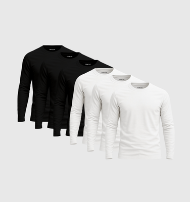 6er-Pack Langarmshirts – Mix