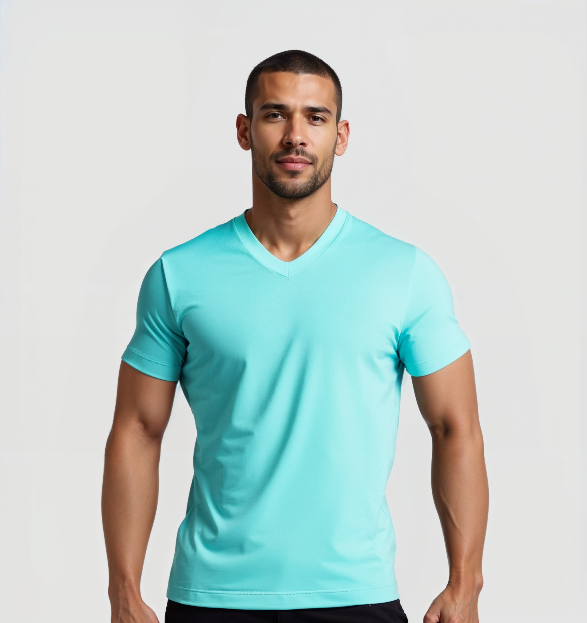 6er-Pack V-Ausschnitt-Shirts - Türkis