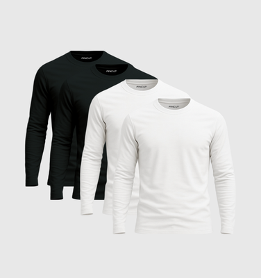 4er-Pack Langarmshirts – Mix