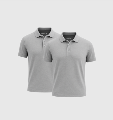 2er-Pack Poloshirts - Grau