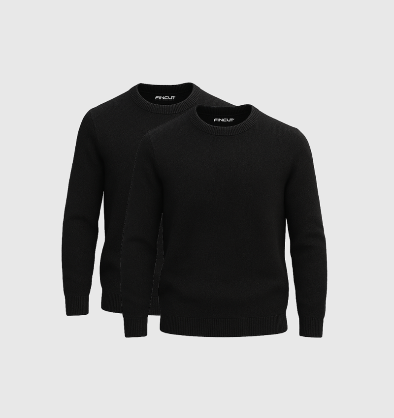 2er-Pack Pullover – Schwarz