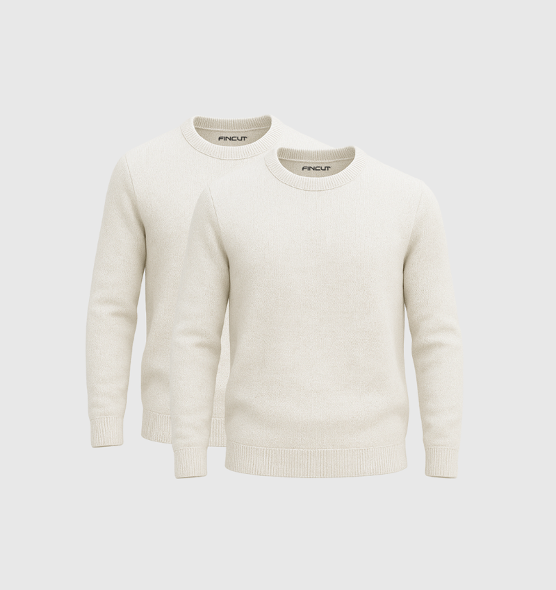 2er-Pack Pullover – Weiss