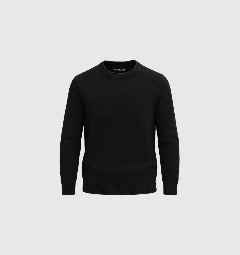Einzelner Pullover – Schwarz