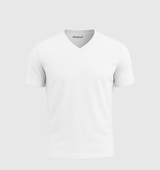 Das V-Ausschnitt-T-Shirt – Weiß