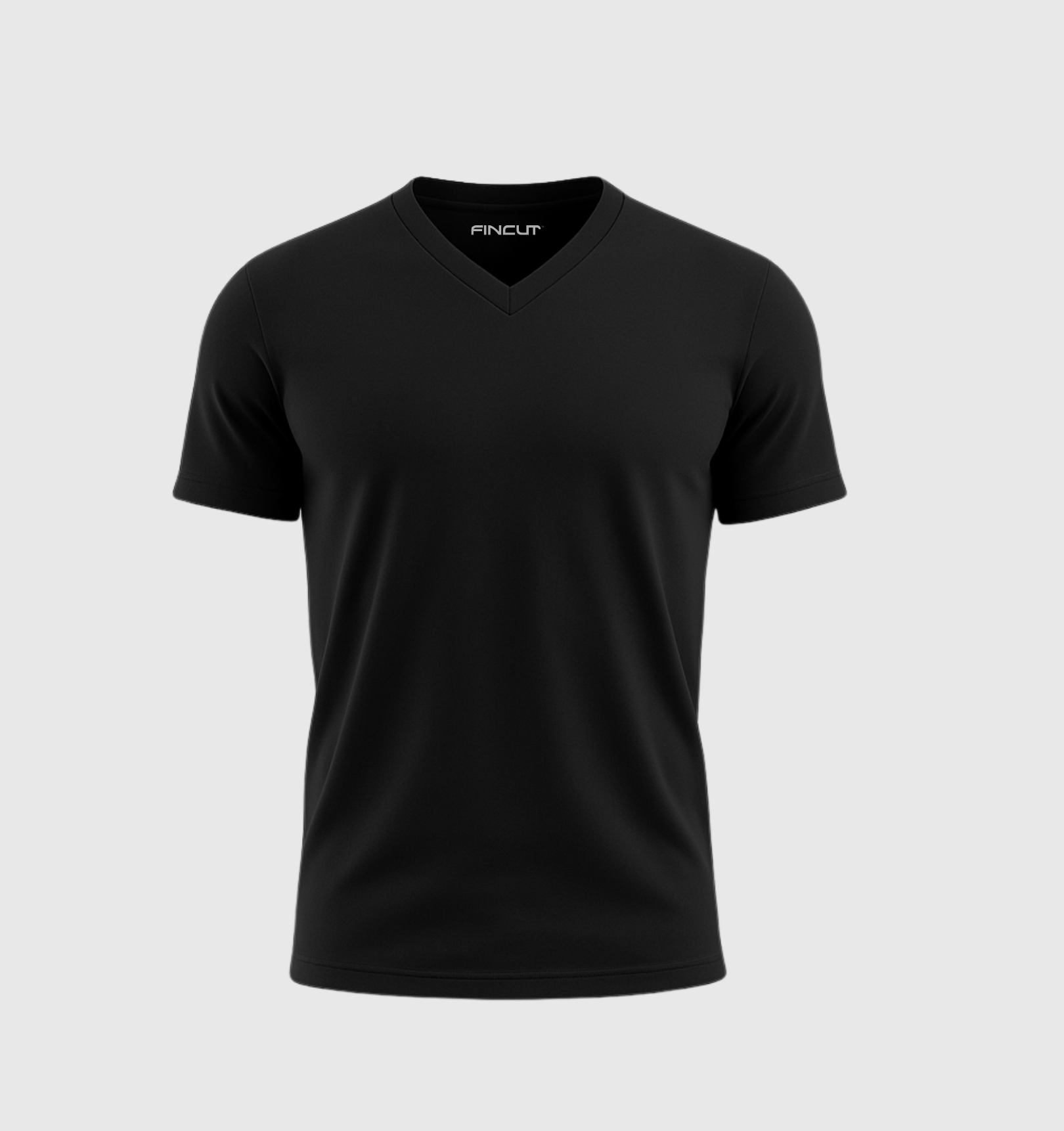 Das V-Ausschnitt-T-Shirt – Schwarz
