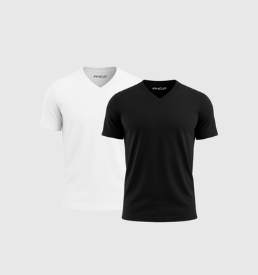 2er-Pack V-Ausschnitt-Shirts – Mix