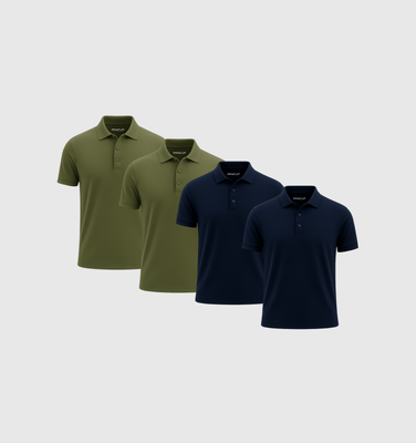 4er-Pack Poloshirts - Herbst