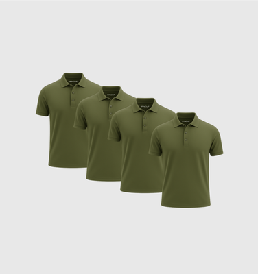 4er-Pack Poloshirts  - Khaki