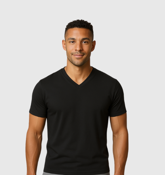 4er-Pack V-Ausschnitt-Shirts – Mix