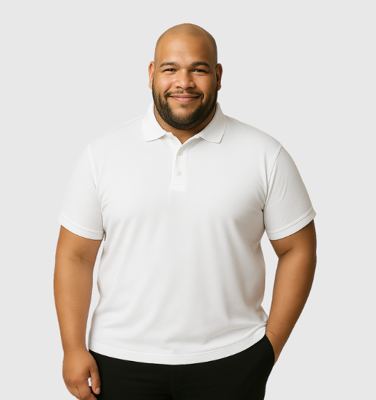 6er-Pack Poloshirts – Weiß