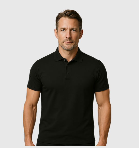 3er-Pack Poloshirts – Schwarz
