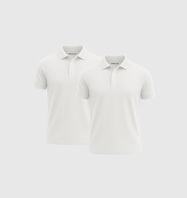 2er-Pack Poloshirts – Weiß