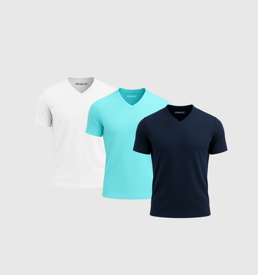 3er-Pack V-Ausschnitt-Shirts - Sommer