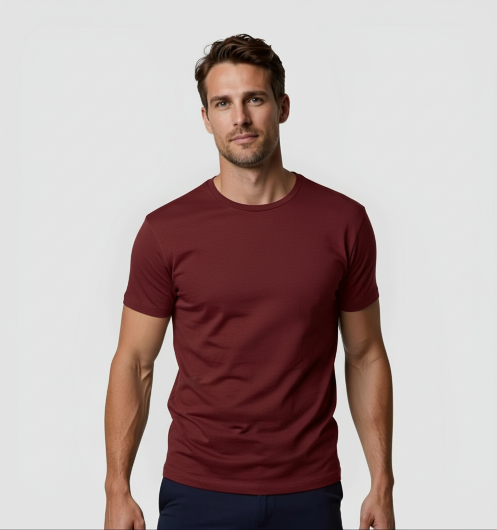 Tech-T-Shirt – Bordeauxrot