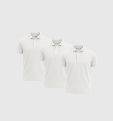 3er-Pack Poloshirts – Weiß