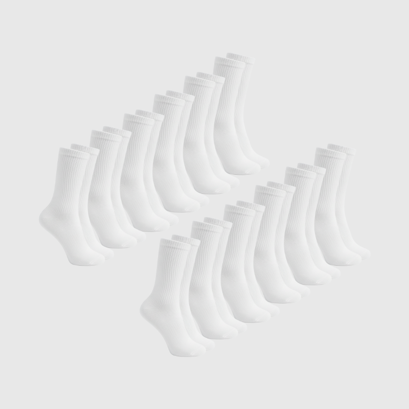 12er-Pack Socken – Weiss