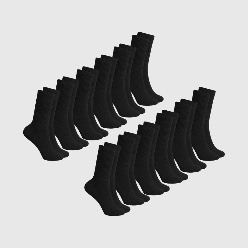 12er-Pack Socken – Schwarz