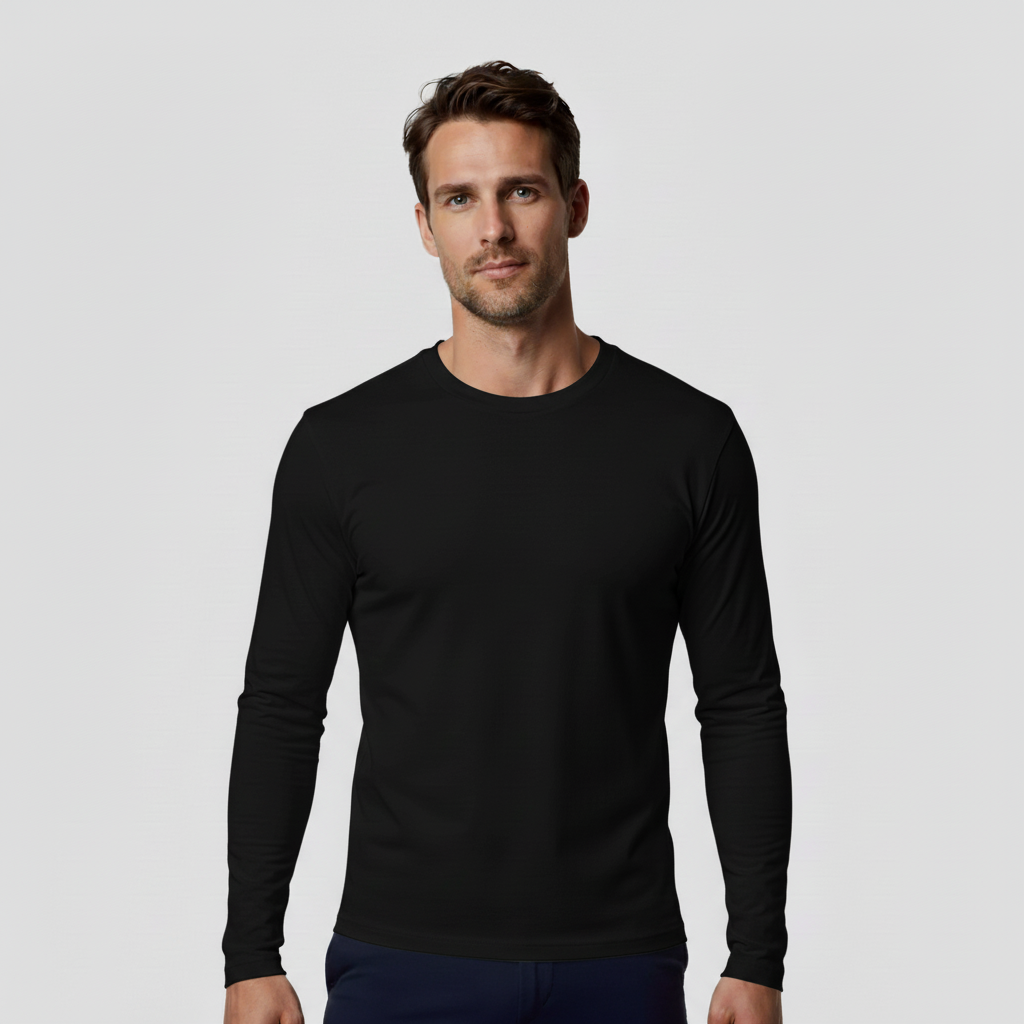 4er-Pack Langarmshirts – Essential
